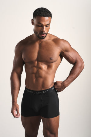 3 Pack Cotton Modal Stretch Trunks in Black