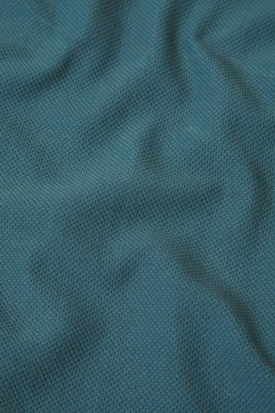 Textured Open Collar Polo in Peacock - TAILORED ATHLETE - USA