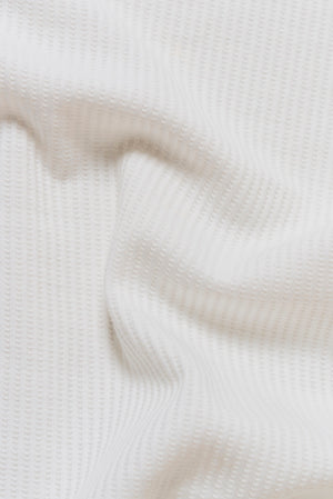 Textured Colour Blocked T-Shirt in White and Navy - TAILORED ATHLETE - USA