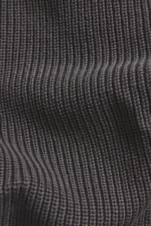 Pure Cotton Knitted Textured Crew Neck Sweater in Truffle - TAILORED ATHLETE - USA