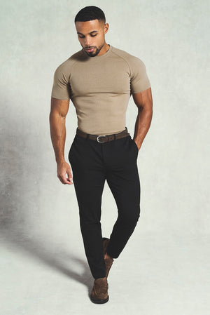 Textured Jersey T-Shirt in Dark Stone - TAILORED ATHLETE - USA