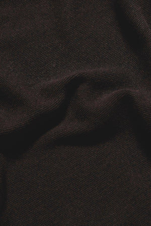 Textured Knitted Crew Neck T-shirt in Chocolate - TAILORED ATHLETE - USA