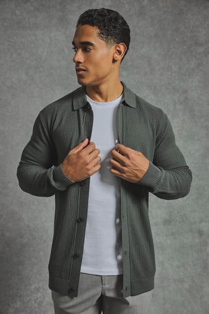 grey dress shirt with khakis Formal Khakis And Grey Shirt Shop SEMI FORMAL SHIRT DARK GREY For Men Online