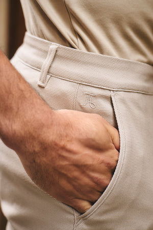 Textured Pants in Stone - TAILORED ATHLETE - USA