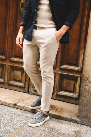 Textured Pants in Stone - TAILORED ATHLETE - USA