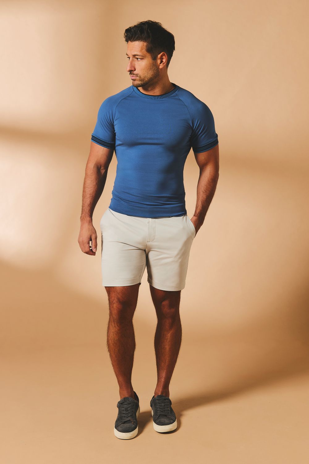 Tipped Fashion Fit T-Shirt in Airforce and Navy - TAILORED ATHLETE - USA