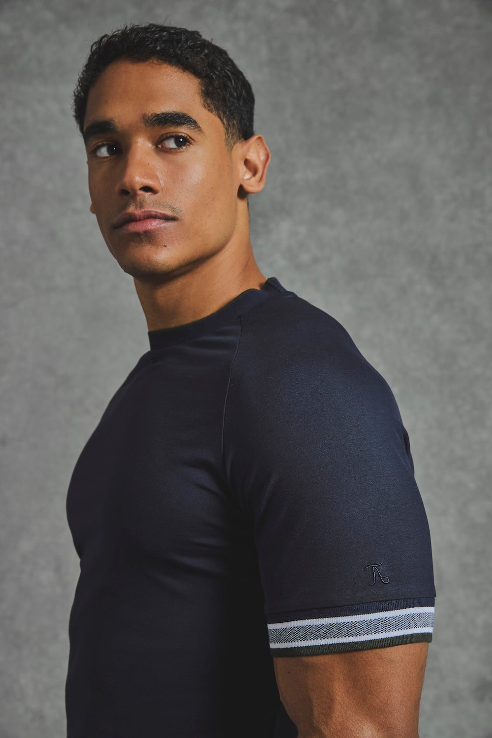 Tipped T-Shirt in Navy - TAILORED ATHLETE - USA