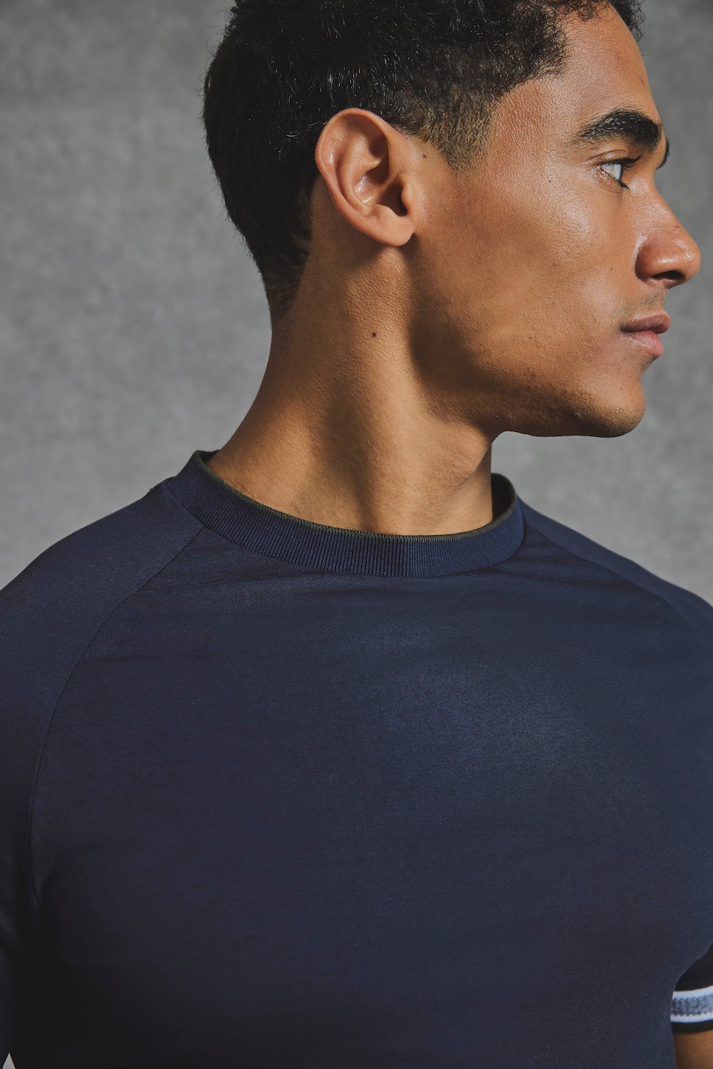 Tipped T-Shirt in Navy - TAILORED ATHLETE - USA