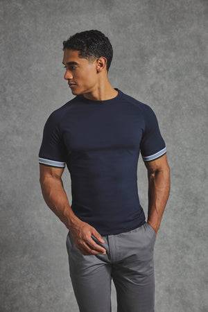 Tipped T-Shirt in Navy - TAILORED ATHLETE - USA