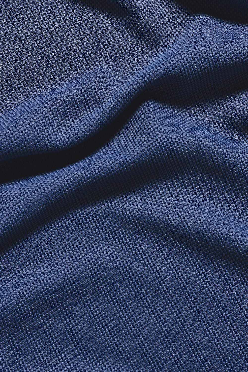 Tipped Textured Open Collar Polo Shirt in Airforce and White - TAILORED ATHLETE - USA