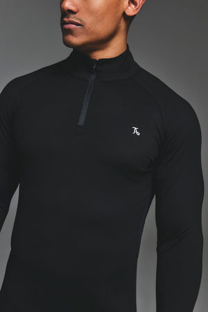 Training Quarter Zip in Black - TAILORED ATHLETE - USA