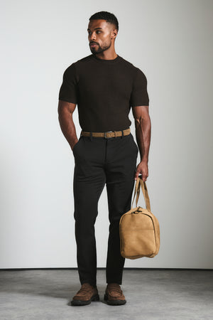 Athletic Fit Essential Pants in Dark Chocolate