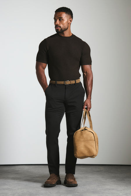 Athletic Fit Essential Pants in Dark Chocolate