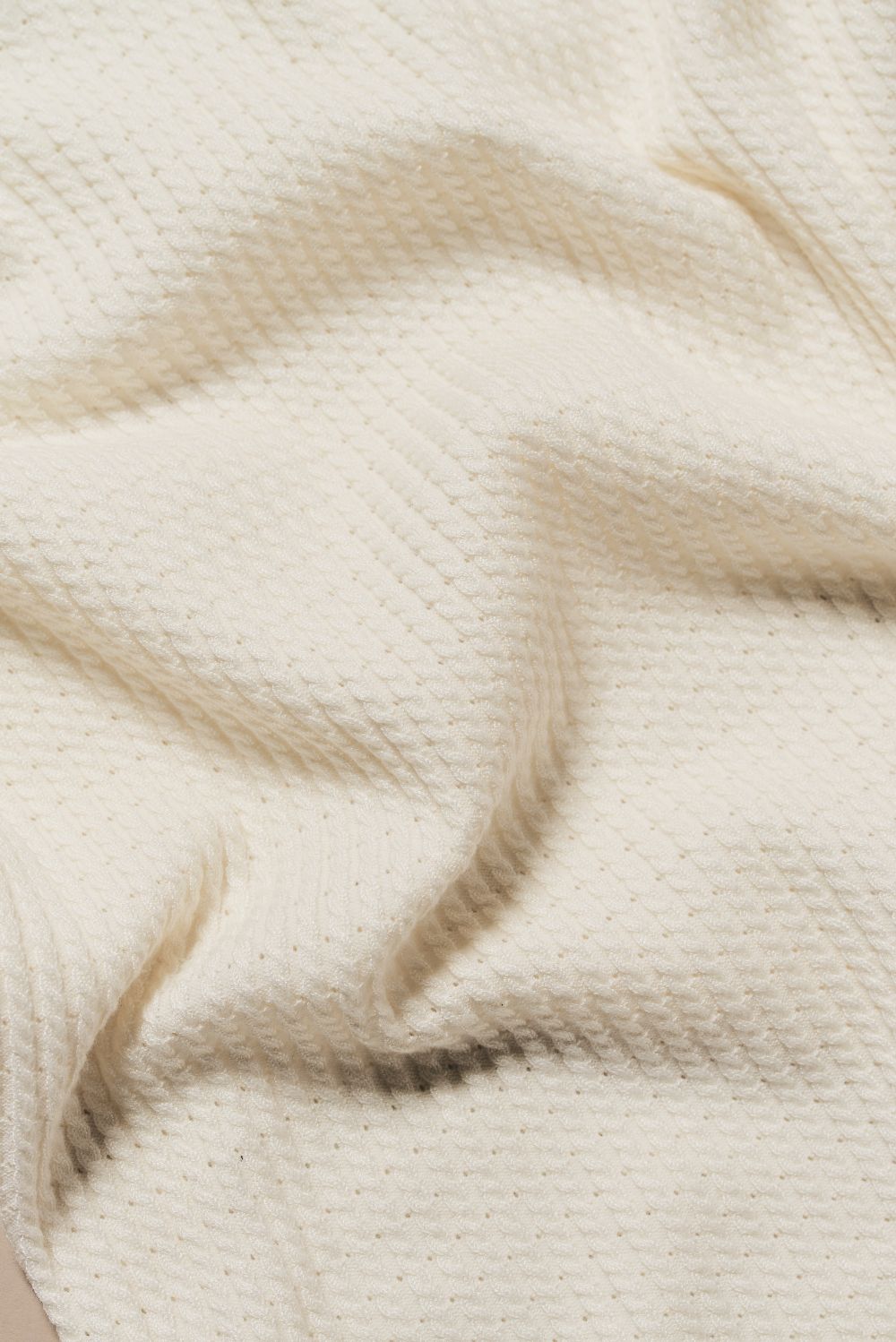 Vertical Stripe Knitted Open Collar Polo Shirt in Stone - TAILORED ATHLETE - USA