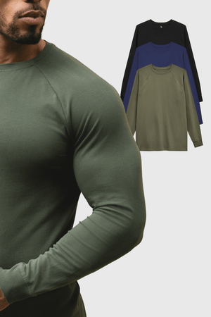 Athletic Fit Long Sleeve Veteran 3-Pack - TAILORED ATHLETE - USA