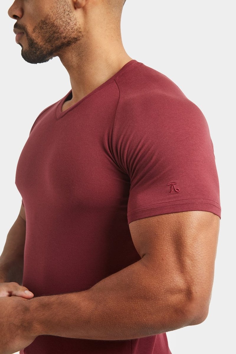 Premium Athletic Fit VNeck in Burgundy TAILORED ATHLETE USA
