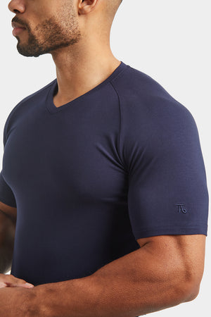 Athletic Fit V-Neck in True Navy - TAILORED ATHLETE - USA