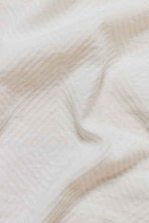 Woven Textured Cuban Collar Shirt in White - TAILORED ATHLETE - USA