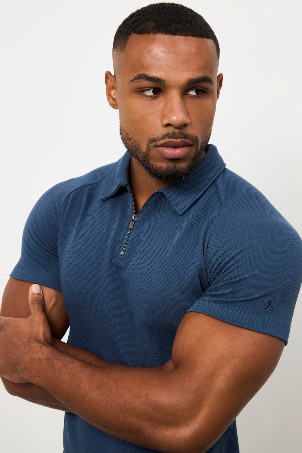 Zip Neck Polo Shirt in Teal - TAILORED ATHLETE - USA