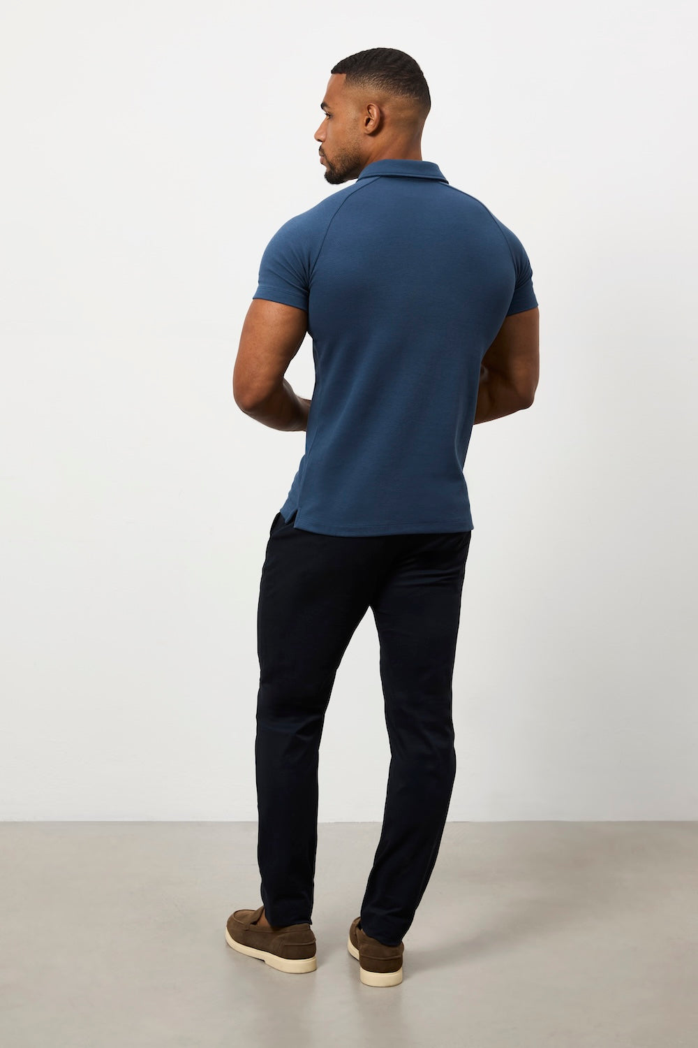 Zip Neck Polo Shirt in Teal - TAILORED ATHLETE - USA