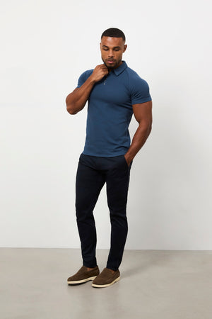Zip Neck Polo Shirt in Teal - TAILORED ATHLETE - USA