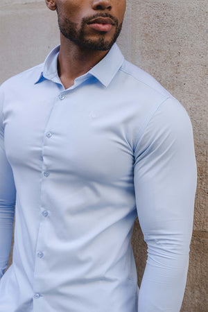 Bamboo Shirt in Pale Blue - TAILORED ATHLETE - USA