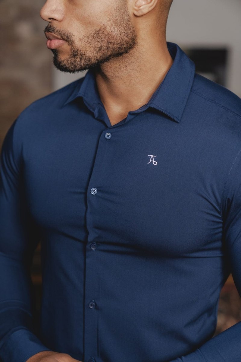 bamboo dress shirts men Muscle Fit Long Sleeve Dress Shirts