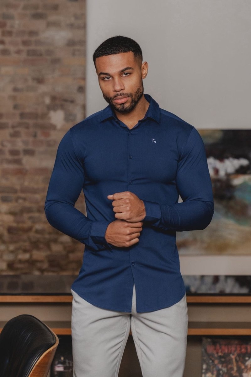 Bamboo Shirt in Navy Soft and Sustainable