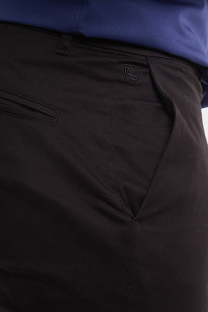 Athletic Fit Chino Shorts 7" in Black - TAILORED ATHLETE - USA