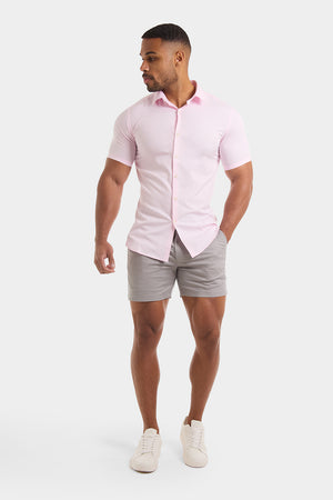 Athletic Fit Chino Shorts 5" in Pale Grey - TAILORED ATHLETE - USA