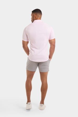 Athletic Fit Short Sleeve Bamboo Shirt in Pink - TAILORED ATHLETE - USA