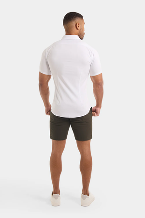 Athletic Fit Chino Shorts 7" in Khaki - TAILORED ATHLETE - USA