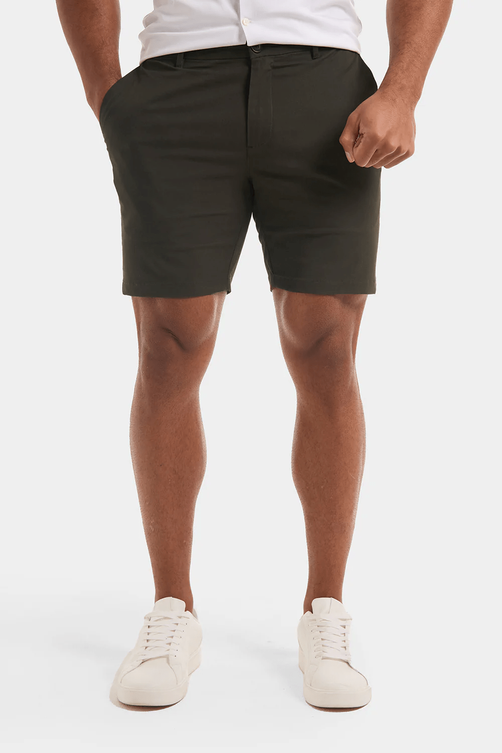 Athletic Fit Chino Shorts 7 in Khaki