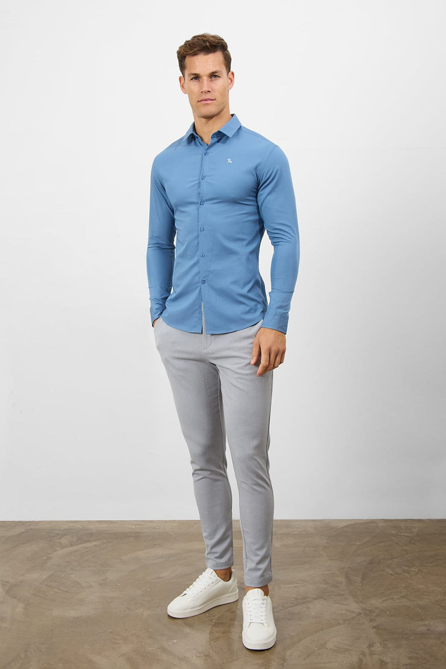 Bamboo Shirt in Airforce - TAILORED ATHLETE - USA