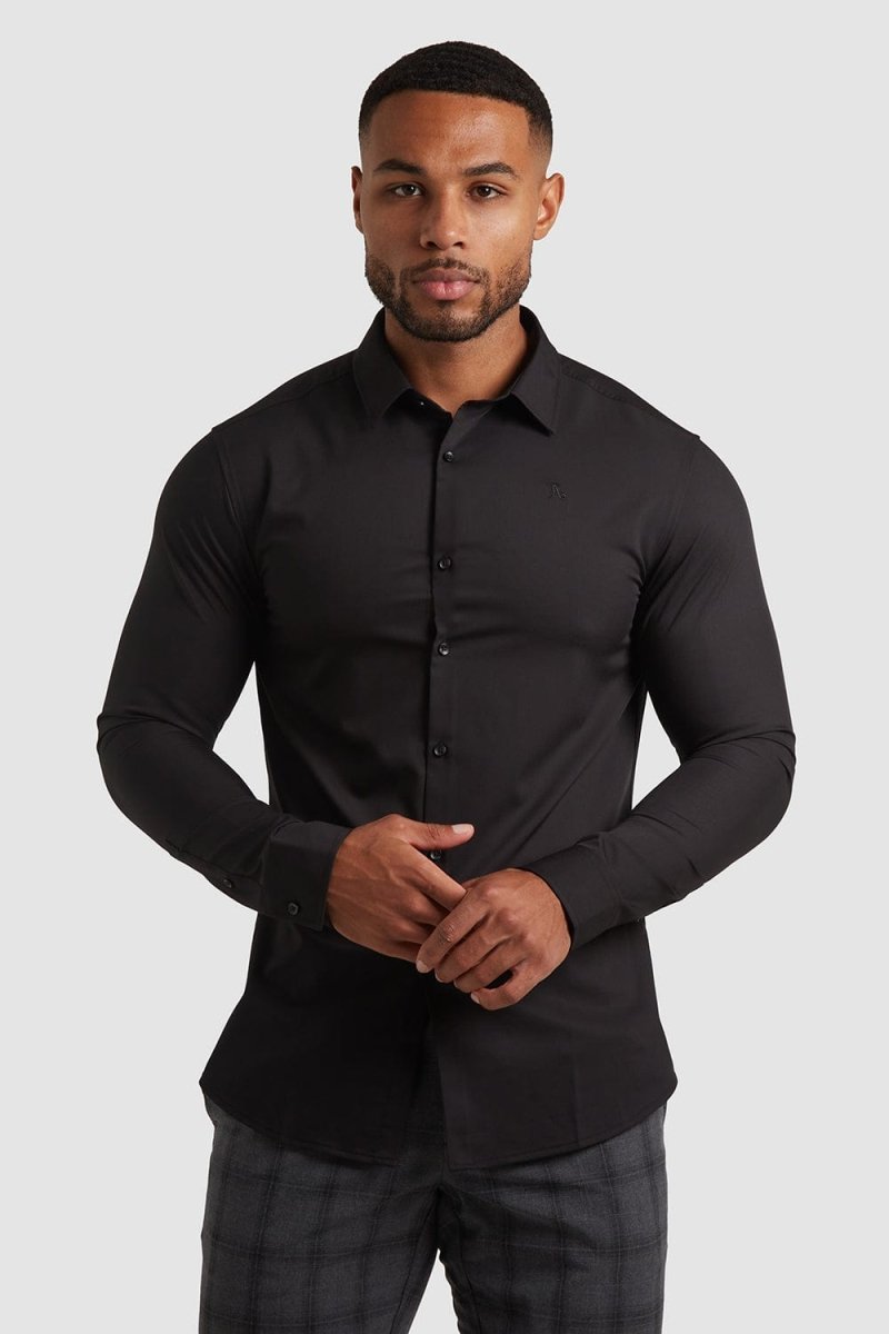 Bamboo Shirt in Black - TAILORED ATHLETE - USA