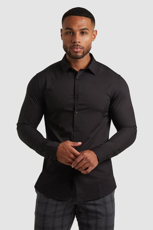 Bamboo Shirt in Black - TAILORED ATHLETE - USA
