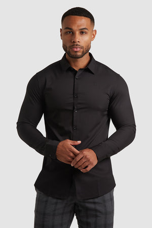 Bamboo Shirt in Black - TAILORED ATHLETE - USA