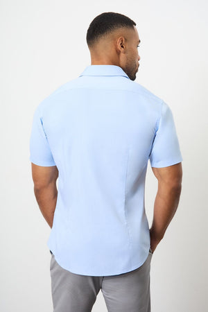 Short Sleeve Bamboo Shirt in Light Blue - TAILORED ATHLETE - USA