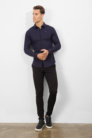 Bamboo Shirt in Midnight - TAILORED ATHLETE - USA