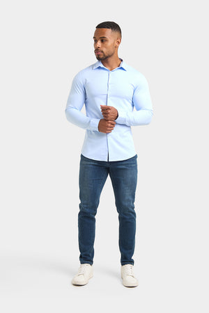 Bamboo Shirt in Pale Blue - TAILORED ATHLETE - USA