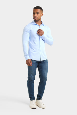 Bamboo Shirt in Pale Blue - TAILORED ATHLETE - USA