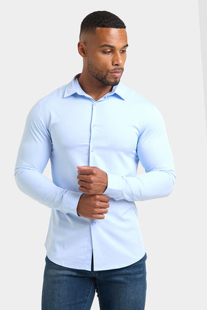 Bamboo Shirt in Pale Blue - TAILORED ATHLETE - USA