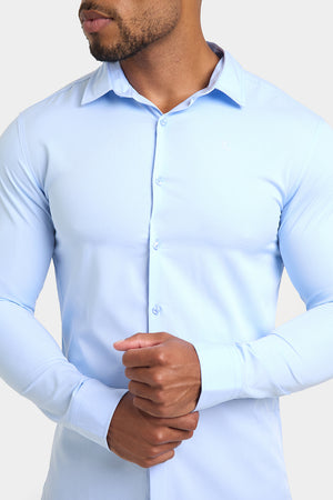 Bamboo Shirt in Pale Blue - TAILORED ATHLETE - USA