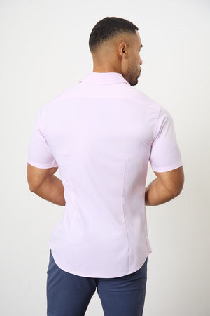 Short Sleeve Bamboo Shirt in Pink - TAILORED ATHLETE - USA