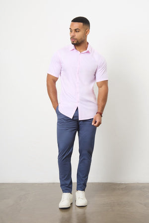 Short Sleeve Bamboo Shirt in Pink - TAILORED ATHLETE - USA