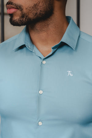 Bamboo Shirt in Teal - TAILORED ATHLETE - USA