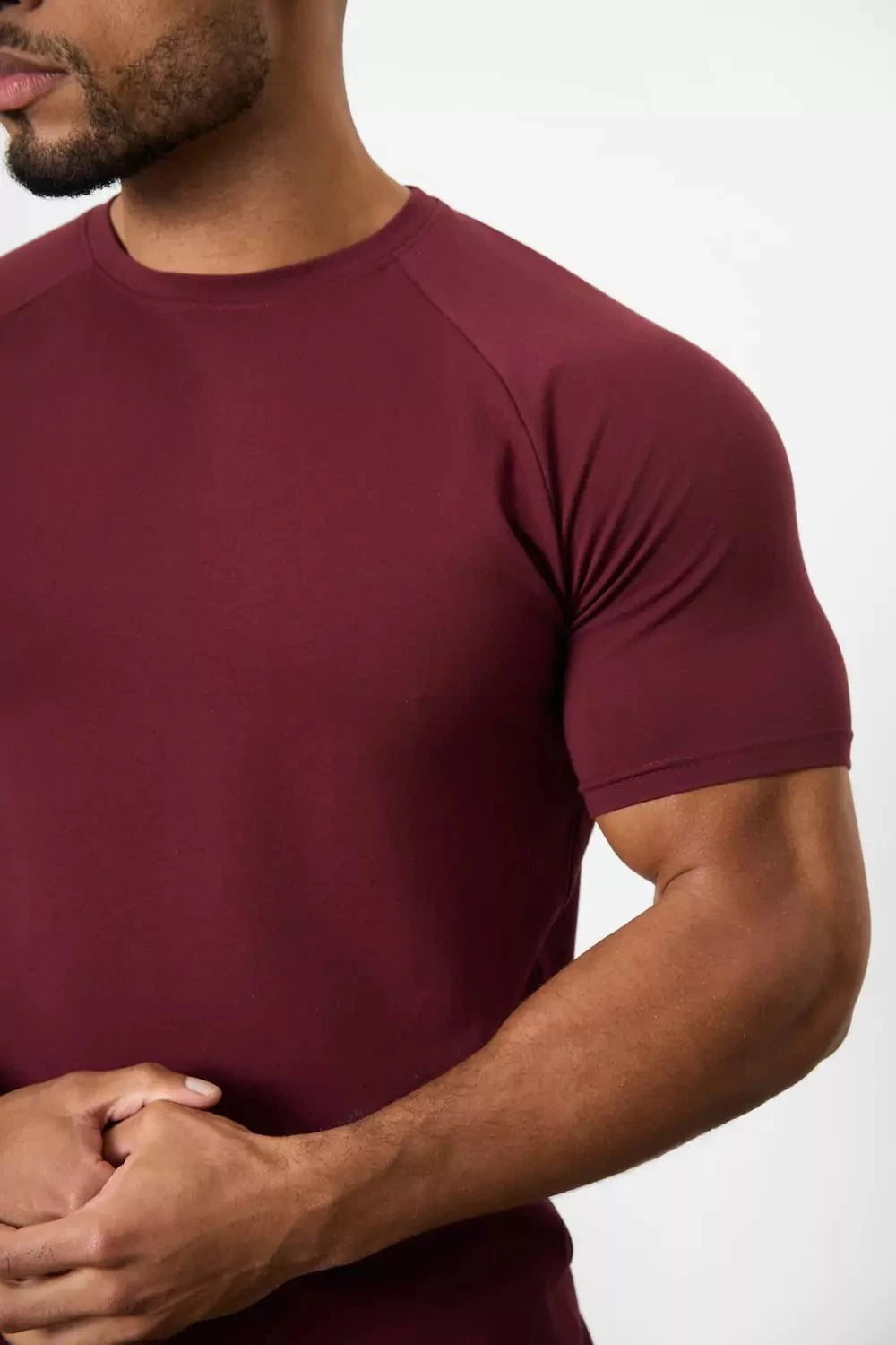 Athletic Fit T-Shirt in Burgundy - TAILORED ATHLETE - USA