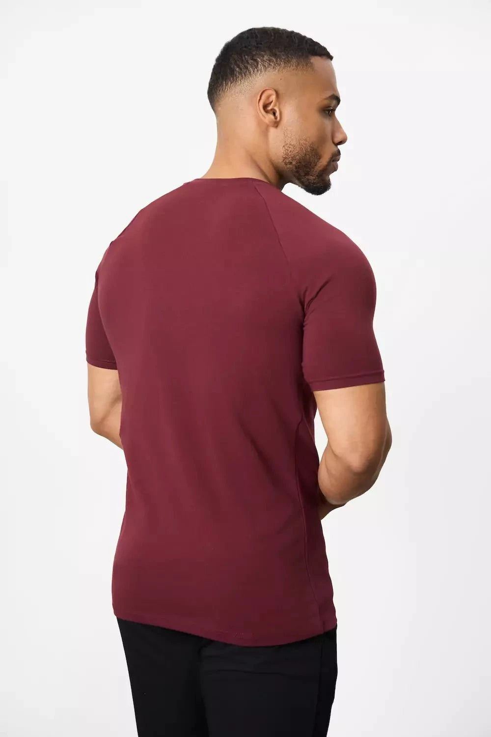 Athletic Fit T-Shirt in Burgundy - TAILORED ATHLETE - USA