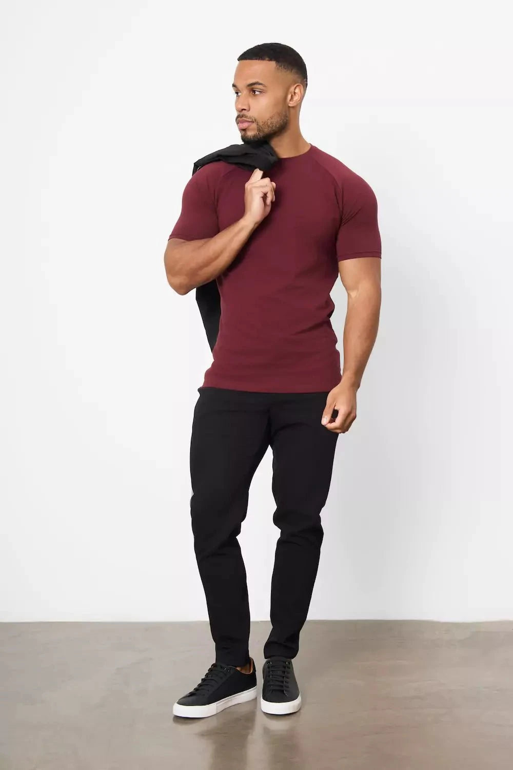 Athletic Fit T-Shirt in Burgundy - TAILORED ATHLETE - USA