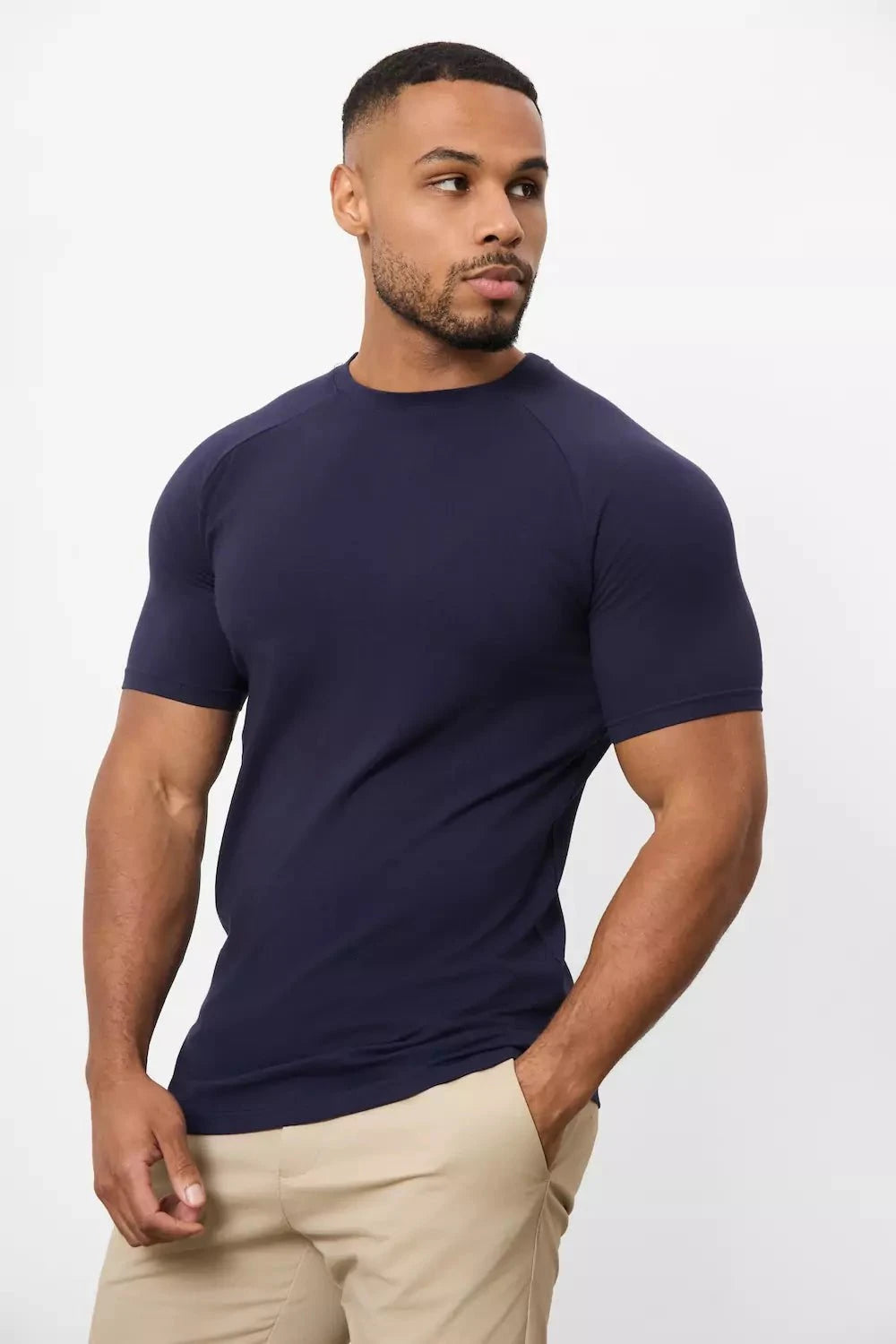Athletic Fit T-Shirt in True Navy - TAILORED ATHLETE - USA